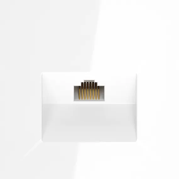 Розетка компьютерная встраиваемая VOLTUM S70 RJ45 кат.6, (белый глянцевый)