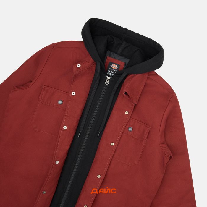 Куртка мужская Dickies Skateboarding Duck Shirt Jacket  артикул:TJSK5-darkred - купить в магазине Дайс