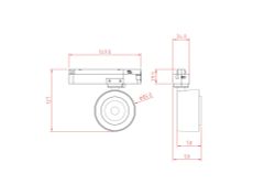 Трековый светильник для однофазного шинопровода Maytoni Unity Track Treo TR023-1-12W4K