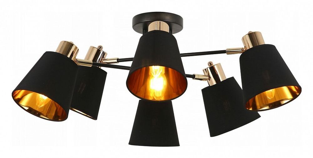 Люстра на штанге ILLUMICO Abelie IL6116-6COU-79 BK GD Abelie