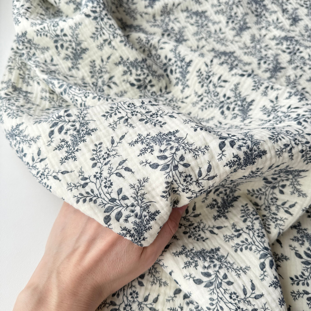 Муслин Синие веточки