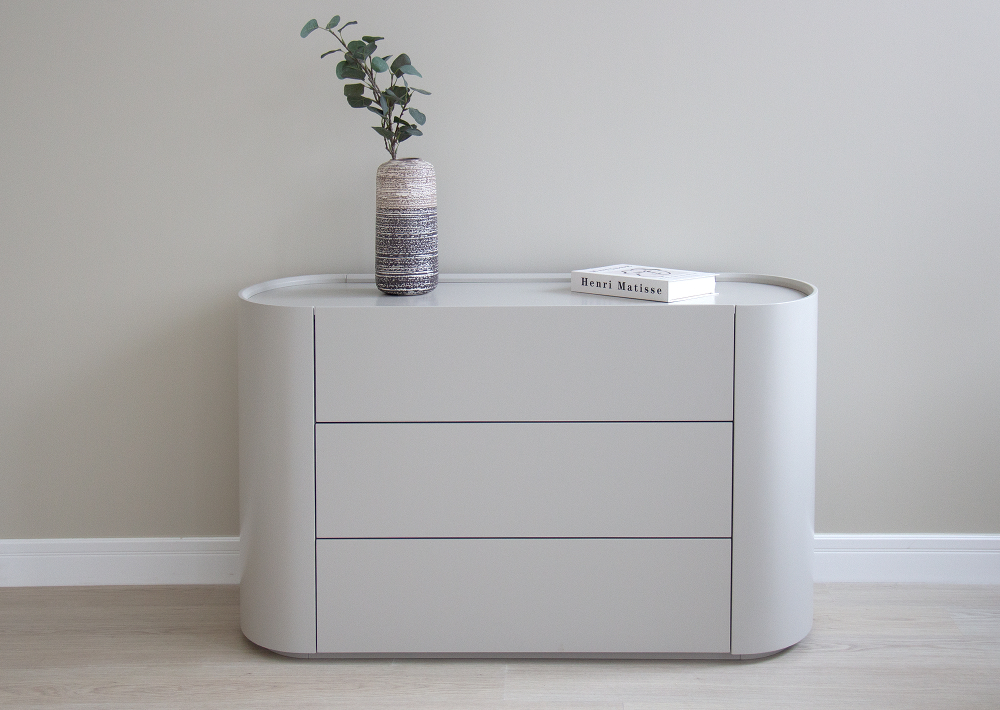 Комод Lagom 3 ящика ширина 120 см (серо-бежевый)