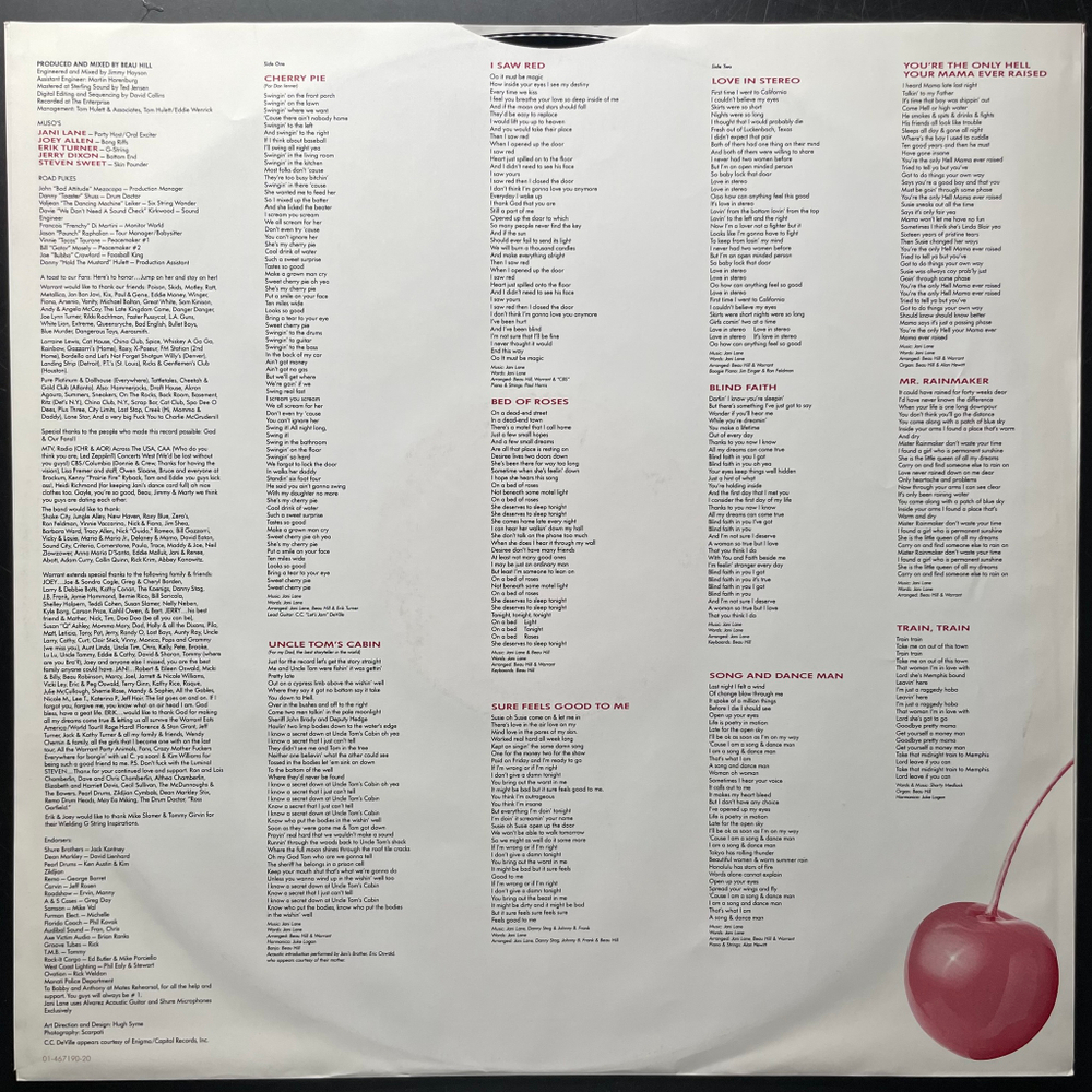 Warrant ‎– Cherry Pie (Голландия 1990г.)