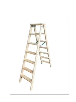 Стремянка деревянная 2х7 wide (рабоч. высота 3,1м)