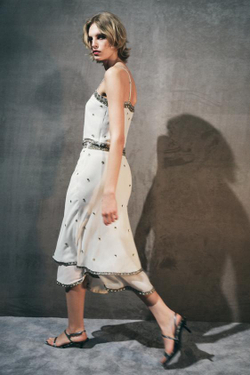 ZARA ТОП НА БРЕТЕЛЯХ С ПАЙЕТКАМИ, СЕРЫЙ