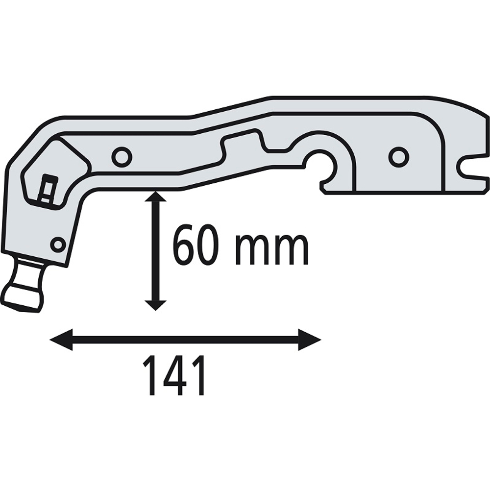 Плечо типа С (С6): C clamp для INVERTER 141х60мм, GYS (Франция)