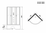 Душевая кабина Niagara Classic 80x80 NG-2507-14BKG с гидромассажем