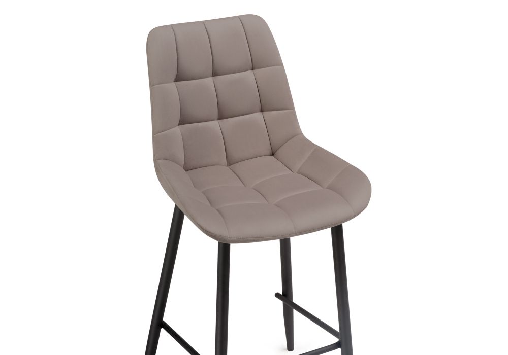 Полубарный стул Алст велюр латте / черный