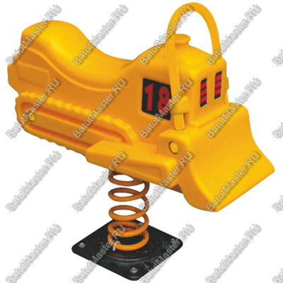 Детская качалка на пружине для игровых площадок "Бульдозер"