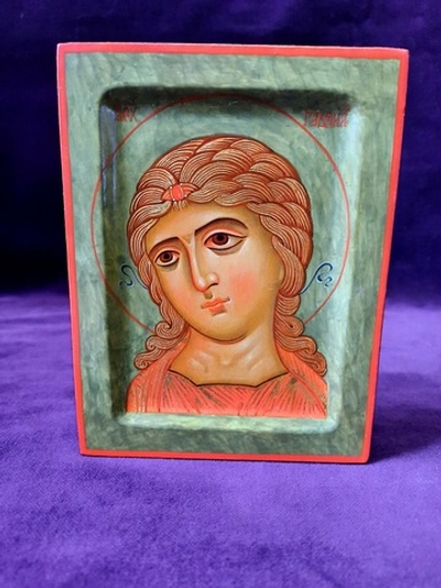 Икона Архангел Гавриил, сусальное золото, дерево