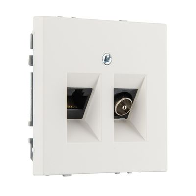 Розетка ТВ и интернет LIREGUS MODERN ITVKL-1-01.M/WWM белый матовый