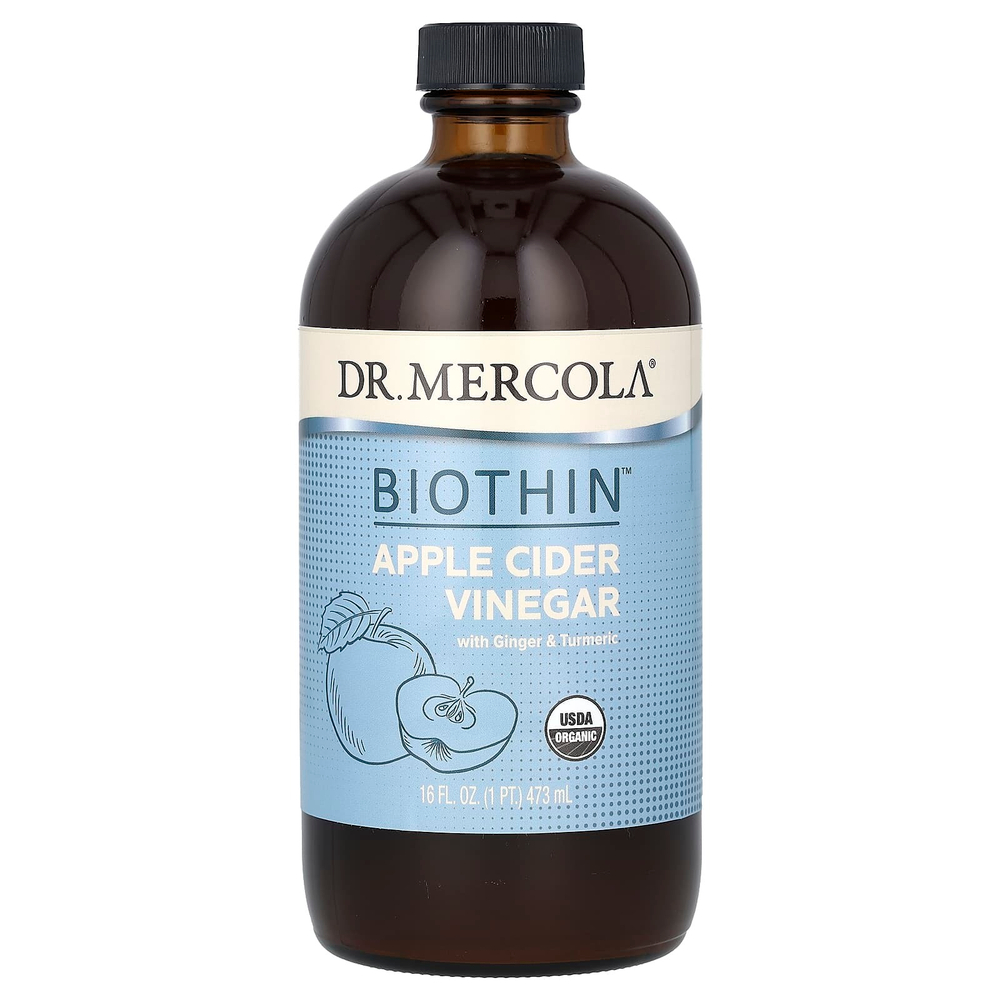 Dr. Mercola, Biothin, яблочный уксус с имбирем и куркумой, 473 мл (16 жидк. унций)