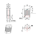 Радиатор CR8, CR10, CR10S, MK10 для 3d принтера