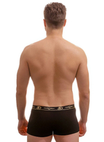 Мужские трусы-боксеры с эмблемой (Размер: M) (Цвет: черный)