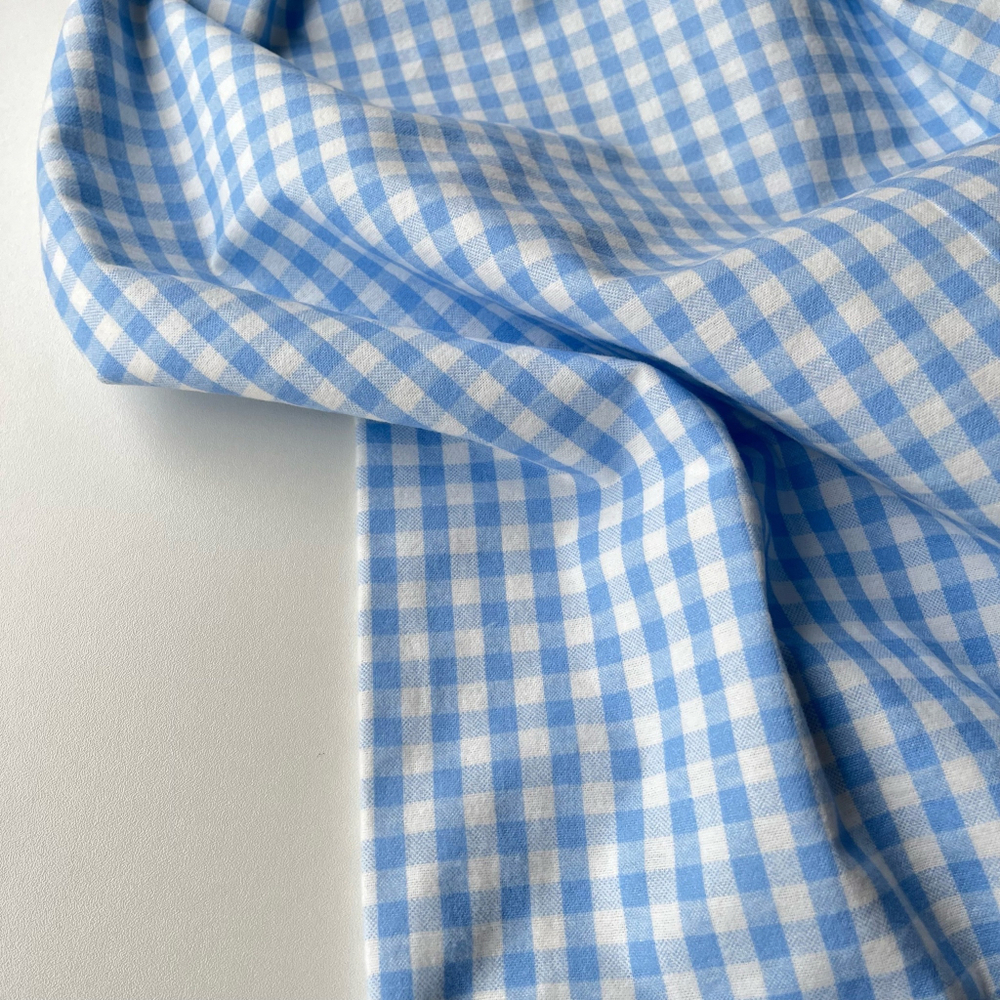 Фланель Клетка голубая