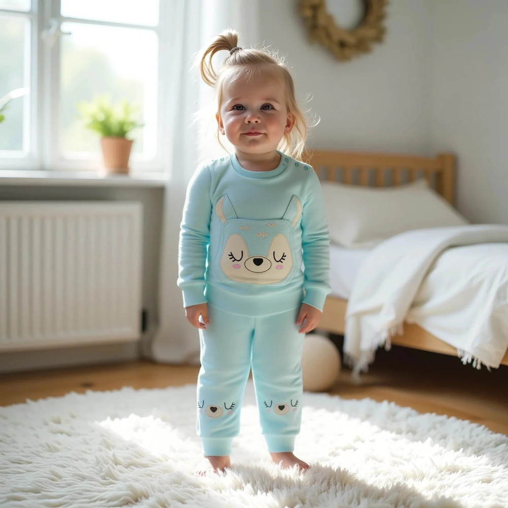 1032-13-3 Комплект для девочки (джемпер+брюки)