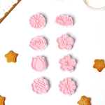 Набор форм для печенья «Цветы», 8 комплектов, цвет розовый