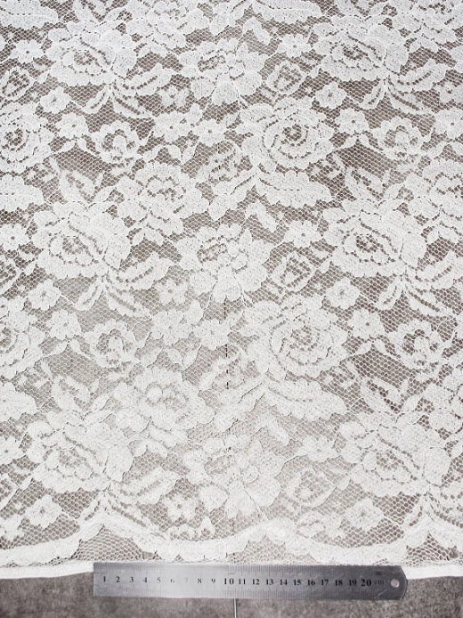 Кружево корд, 150 гр/м2, 150 см, п/э 100%, молочный