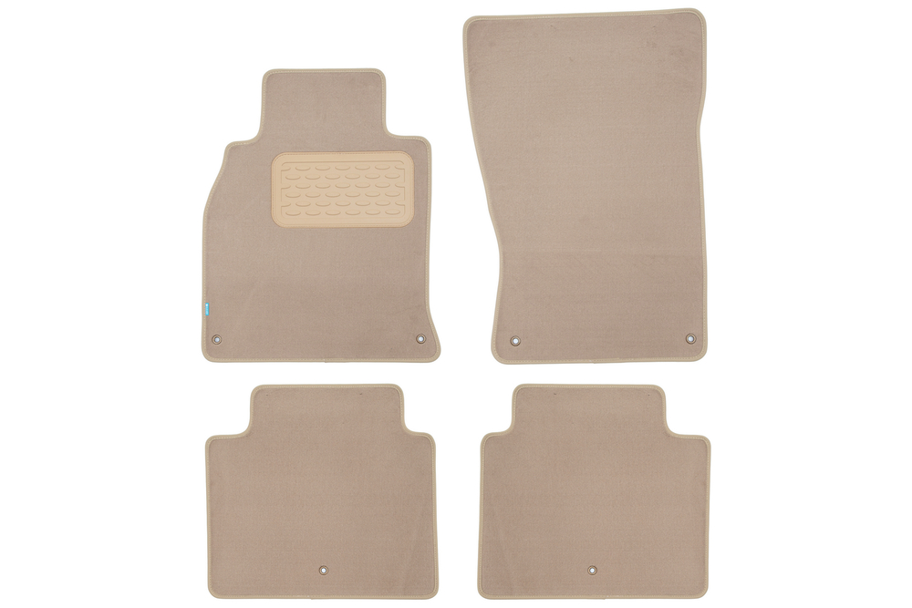 Коврики в салон для INFINITI M 2010-2013, седан, 4 шт. (текстиль, бежевые) KLEVER04760922112KH