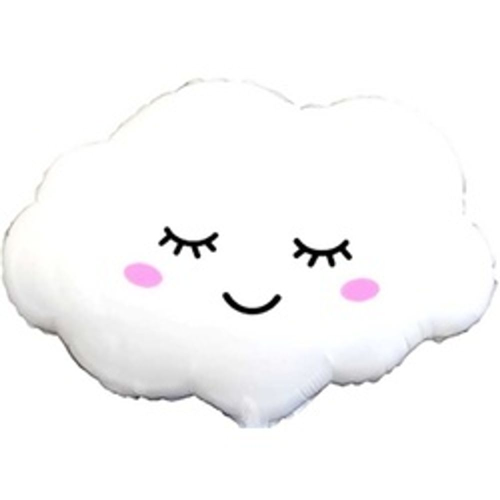 Шар (27"/69 см) Фигура, Облако, Белый 1 шт.