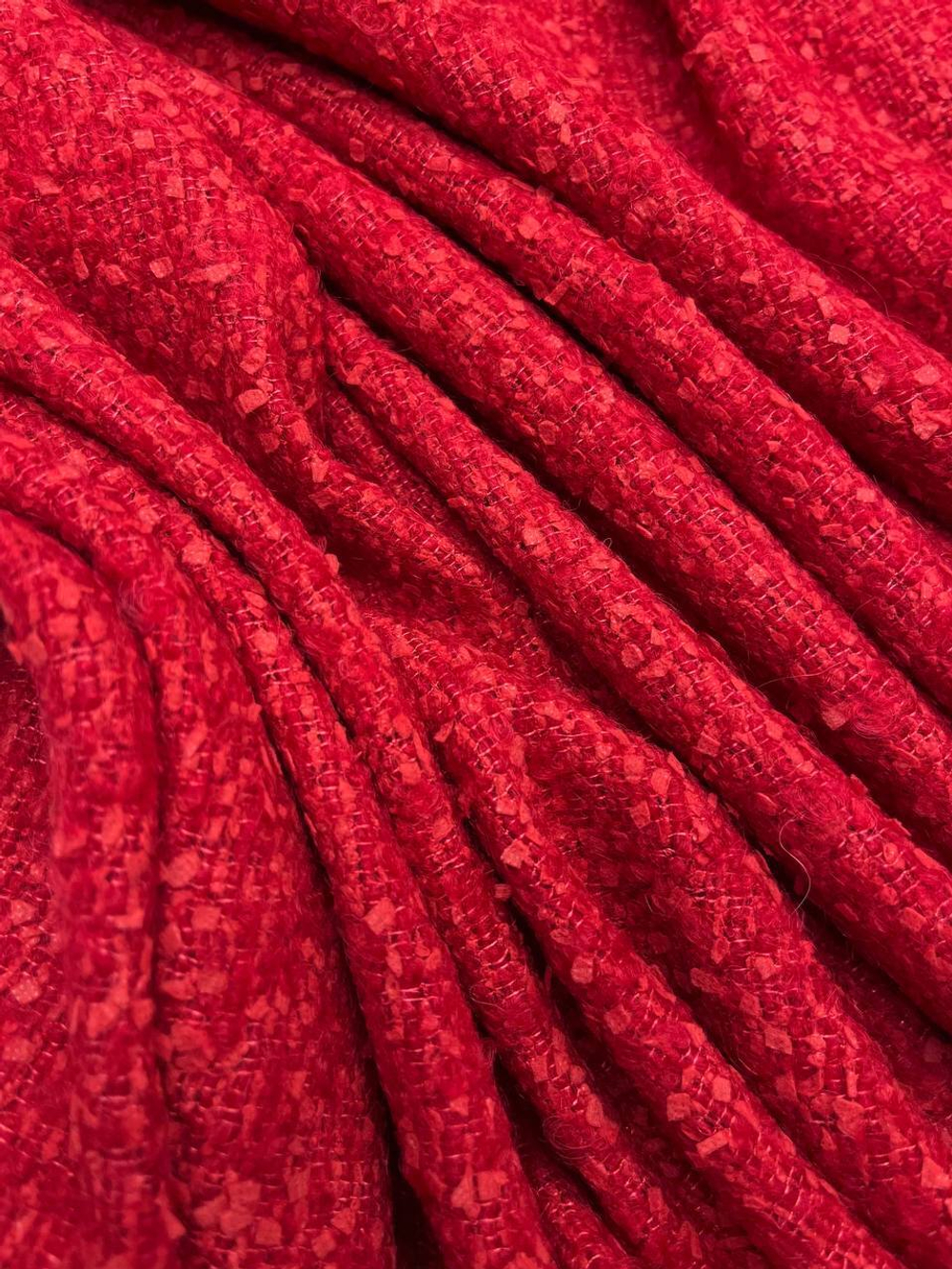 Твид шерсть с шелком и п/э красный