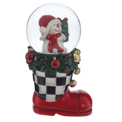 GAEM Фигурка декоративная "Снеговик/Дед Мороз" в стекл шаре, D 4.5 см, L5,5 W5 H9 см, 2в.