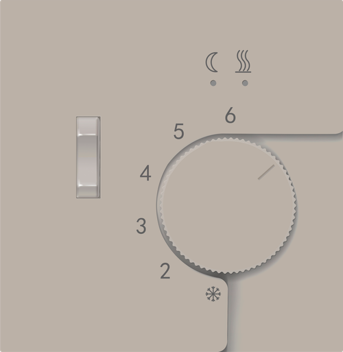 Накладка для регулятора температуры пола DTEF231, матовый кашемир, серия R98