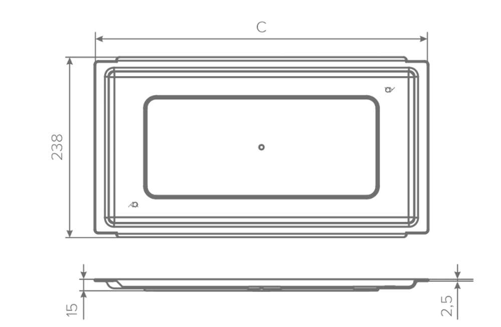 Поддон для сушки жесткий 700 Glory-line, AQ