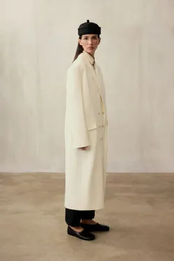 Пиджак-макси (((Вечная классика))), молочный