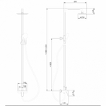 Душевая стойка ABBER Weiss Insel AF8020FW без излива, белый матовый