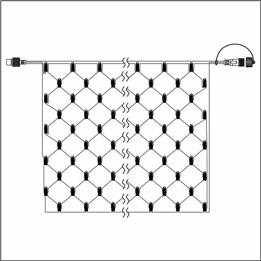 Гирлянда - сетка светодиодная /220В