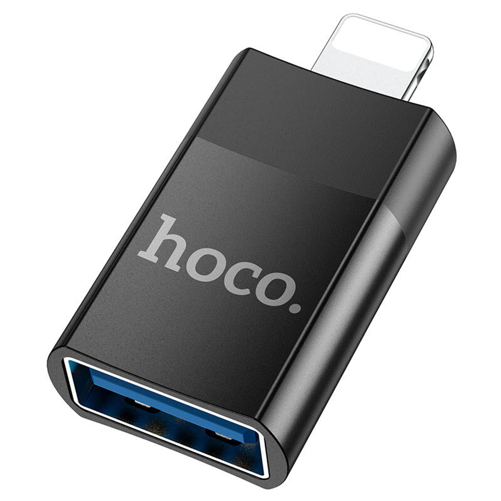 Переходник HOCO UA17 Lightning - OTG Usb (черный)