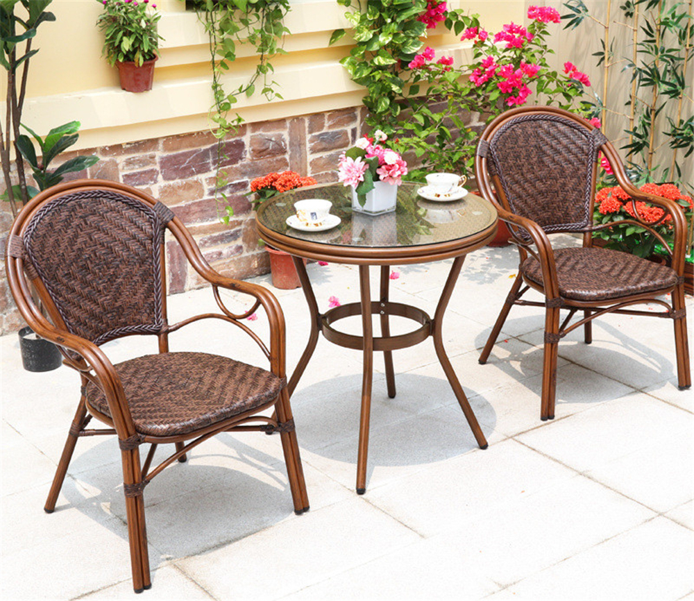 Алюминиевый комплект мебели из искусственного ротанга D70 БАМБУК «BAMBOO» арт.2013 + 2 кресла БАМБУК-1 «BAMBOO-1» арт.2001-2