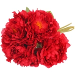 Искусственные цветы «Пионы» 28см букет 6 шт красные