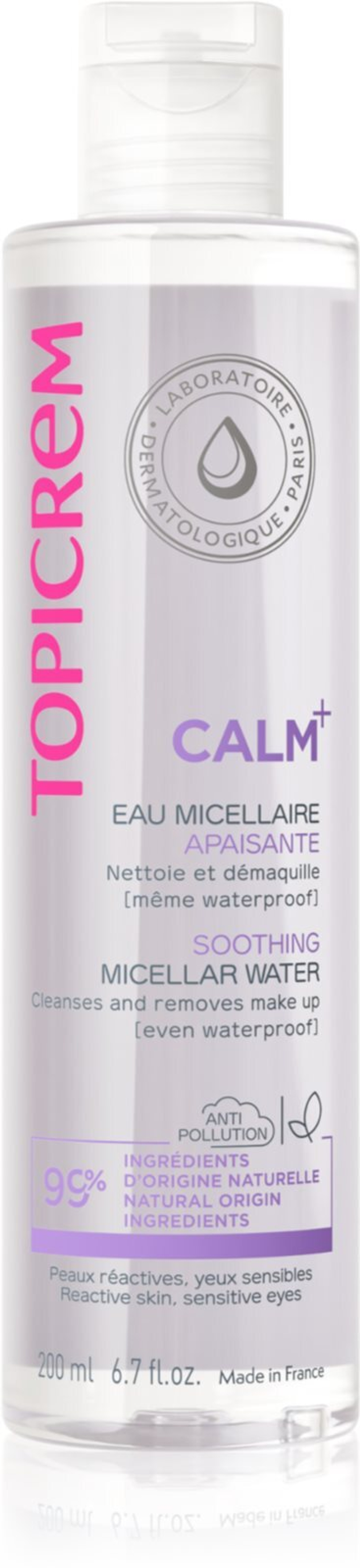 Topicrem CALM+ Soothing Micellar Water - успокаивающая мицеллярная вода для лица и области вокруг глаз /   200  ml  / GTIN 3700281703924