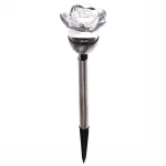 Фонарь садовый «Роза» 36*8см, 3 цвета, на солнечной батарее, металл