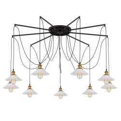 Citilux Эдисон CL451291 Люстра паук Венге Бронза