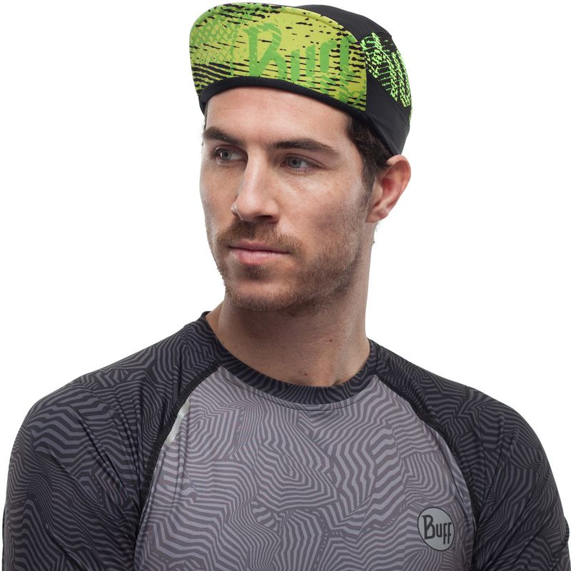 Buff Pack Run Cap R Flash Logo Black Buff