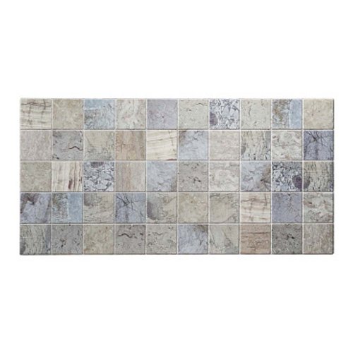 Панель стеновая декоративная ПВХ Грейс 964х484мм Плитка Мрамор голубой