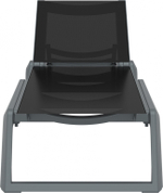 Шезлонг-лежак пластиковый Siesta Contract Rio Pro, темно-серый, черный