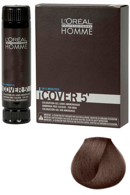 Loreal Professionnel Homme Cover 5 №4 3*50 мл