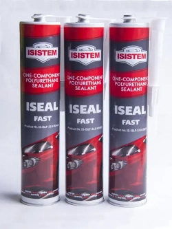 Герметик полиуретановый ISISTEM Iseal Fast, кузовной однокомпонентный, быстросохнущий, шовный, черный, уп. 310мл.