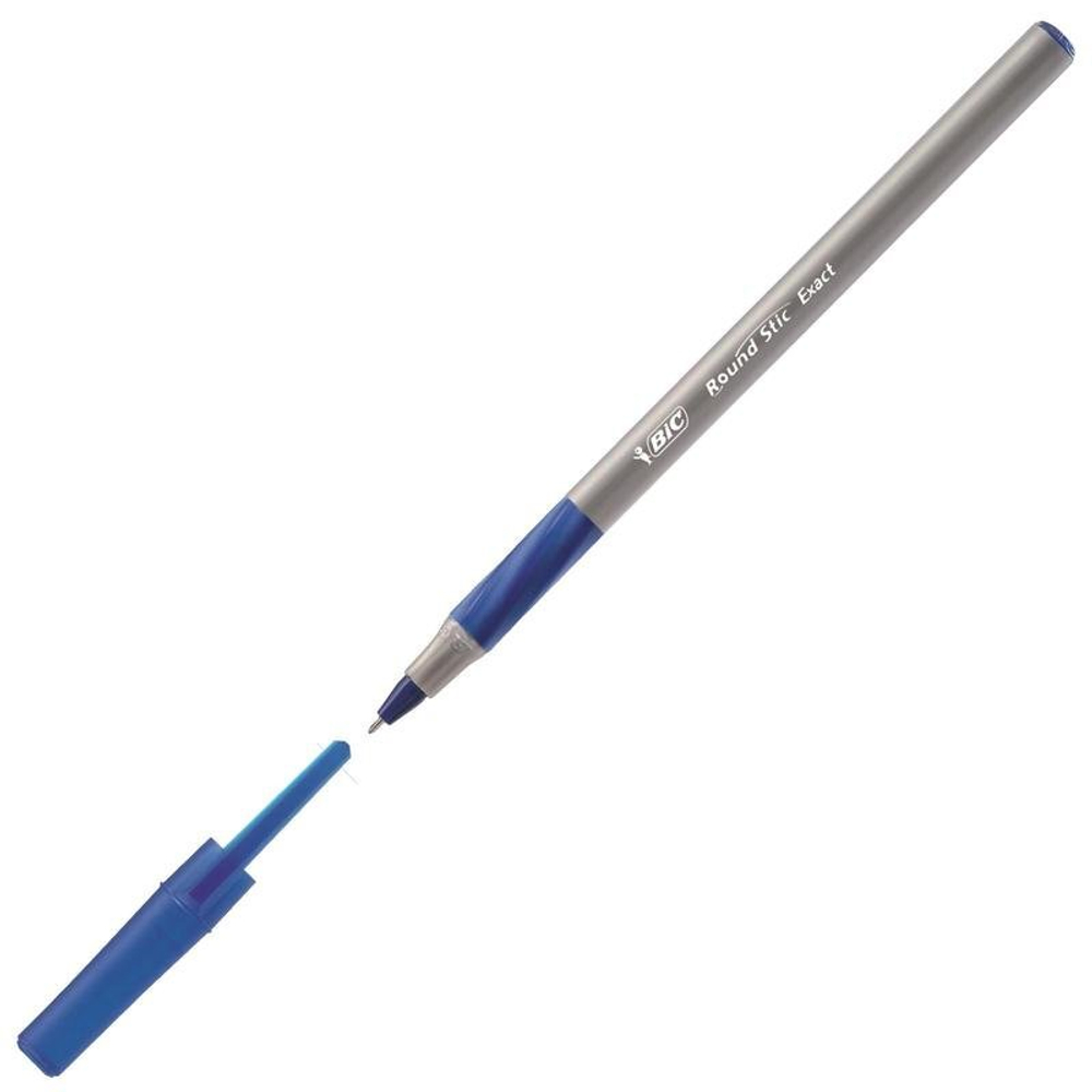 Ручка шариковая BiC Round Stic Exact, синяя, 0,35 мм