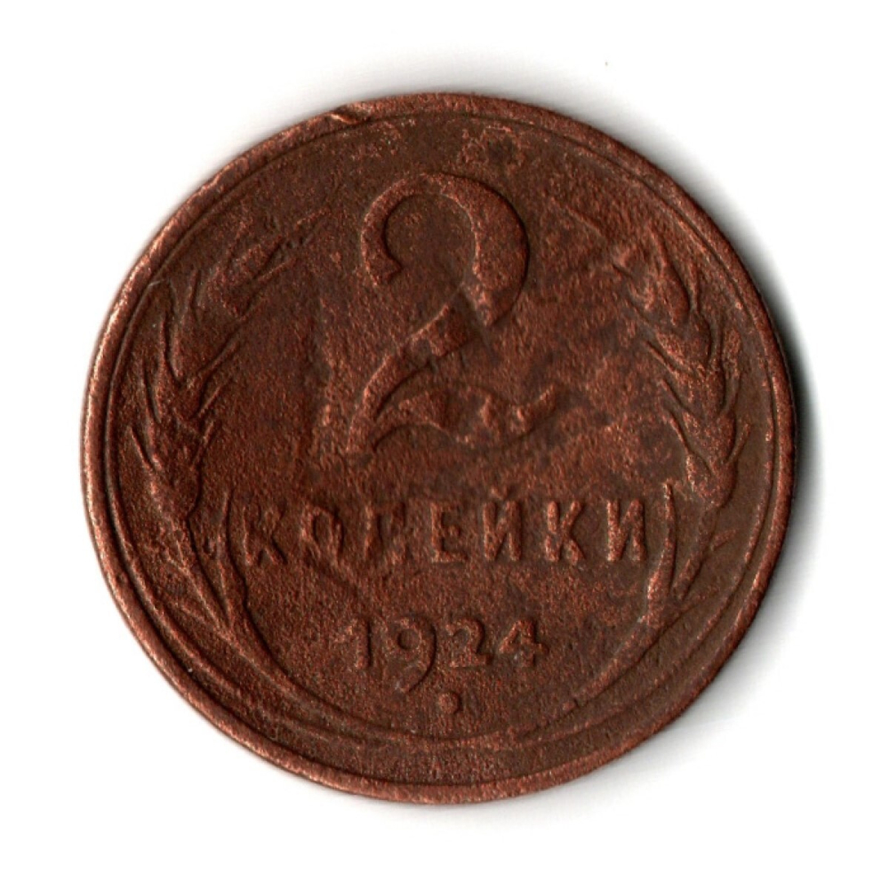 2 копейки 1924 гладкий гурт VF (5)