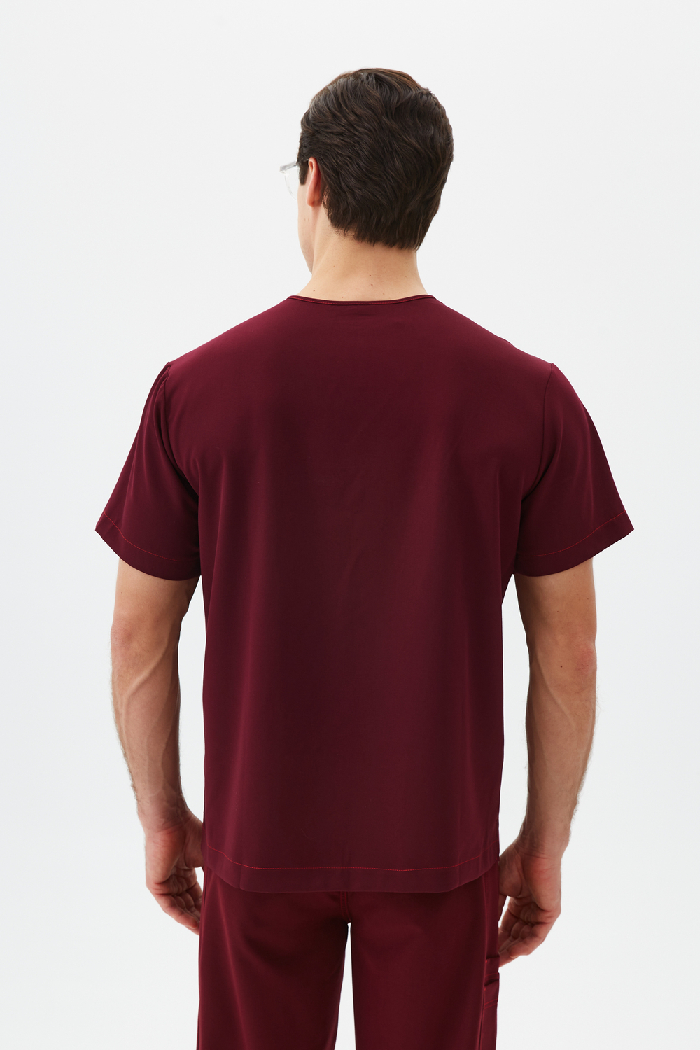 Топ медицинский мужской Гекай, бордо