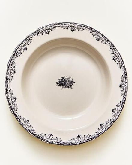 Zara Home тарелка глубокая из фаянса, цвет синий, 23 см · 8267/201
