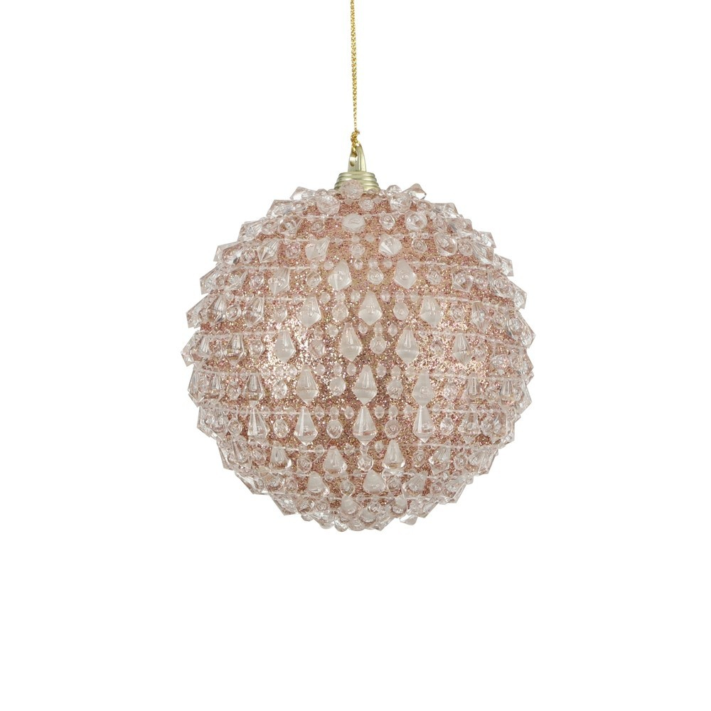 Елочная игрушка шар 10см House of Seasons розовый 1064460