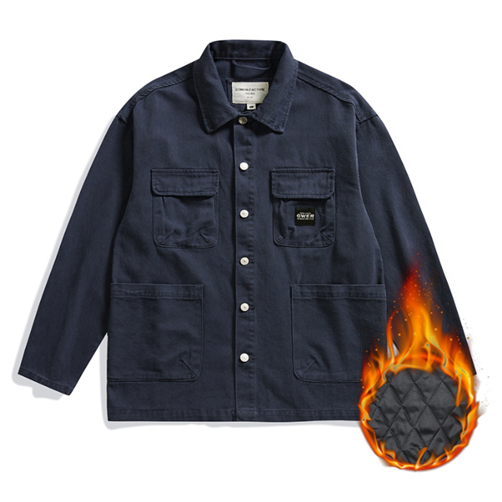 Джинсовая куртка в американском стиле в стиле ретро от GELANLU  STYDIO