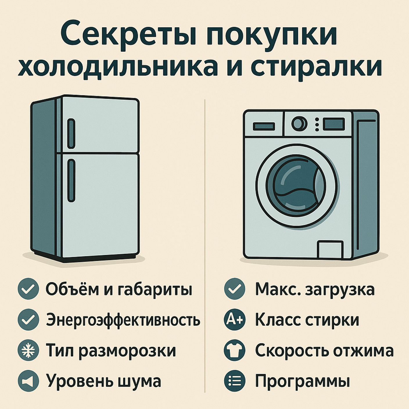Секреты покупки холодильника и стиральной машины