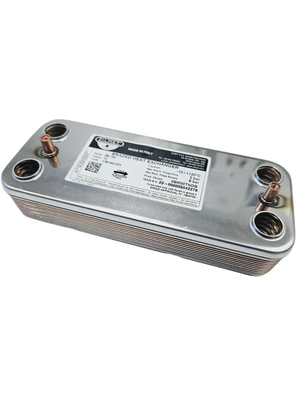 Пластинчатый теплообменник ZILMET (12пл.) для ELECTROLUX Hi-Tech 24i/24Fi (с 2011г.) (арт. AA10110003)